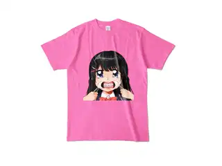 マウスオープナーで歯を見せる月ノ美兎カラーＴシャツ カラーTシャツ - L - ピンク - 背景ナシの公式画像