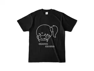 早瀬走 オリジナルカラーTシャツ ぺろりんはやちぇ文字付きTシャツ - S - ブラックの公式画像