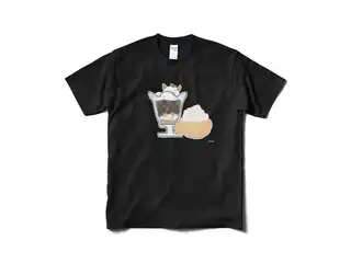 あくまじカフェ喫茶Tシャツ でびる②-黒Mの公式画像