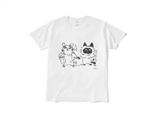 ジルとワトソンのTシャツ おさんぽ白Tシャツ - Lの公式画像
