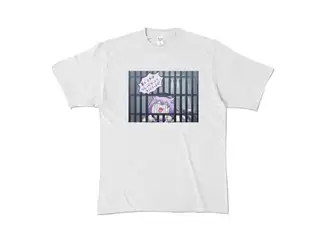 ＜新＞　猫又おかゆ「有罪」Tシャツ カラーTシャツ - XL - アッシュ (淡色)の公式画像