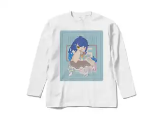 天宮こころ の胸ぷりロングスリーブTシャツ ロングスリーブTシャツ - M - ホワイト（ブラウン-ポニーテール）の公式画像