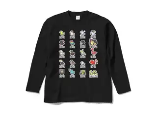 夜見れな オリジナルロングスリーブTシャツ ハト図鑑_黒 - Mの公式画像