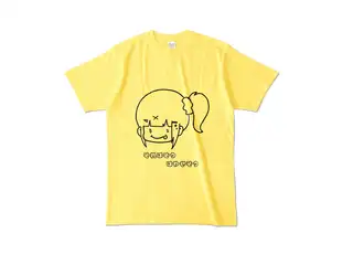 早瀬走 オリジナルカラーTシャツ ぺろりんはやちぇ文字付きTシャツ - L - イエローの公式画像