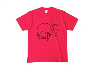 早瀬走 オリジナルカラーTシャツ ぺろりんはやちぇTシャツ - M - ホットピンクの公式画像