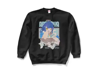 天宮こころ ゆめふわスウェット スウェット - L - ブラック（ブラウン-ポニーテール全面）の公式画像