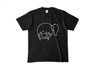 早瀬走 オリジナルカラーTシャツ ぺろりんはやちぇTシャツ - M - ブラックの公式画像