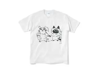 ジルとワトソンのTシャツ おさんぽ白Tシャツ - Mの公式画像