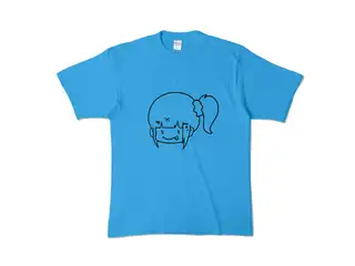 早瀬走 オリジナルカラーTシャツ ぺろりんはやちぇTシャツ - XL - ターコイズの公式画像