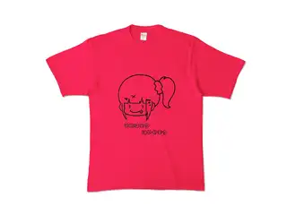 早瀬走 オリジナルカラーTシャツ ぺろりんはやちぇ文字付きTシャツ - XL - ホットピンクの公式画像
