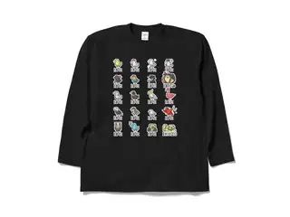 夜見れな オリジナルロングスリーブTシャツ ハト図鑑_黒 - XLの公式画像