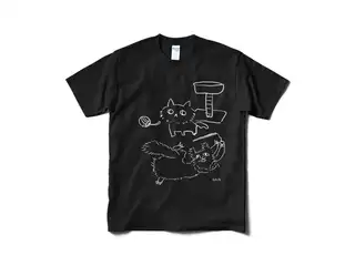 ジルとワトソンのTシャツ ごろごろ黒Tシャツ - Mの公式画像