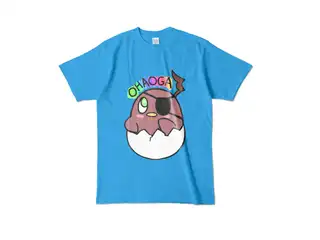 荒咬オウガ 活動半年&4万人記念オリジナルTシャツ 【ターコイズ・Lサイズ】チュンがみTシャツ