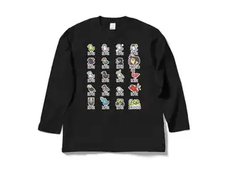 夜見れな オリジナルロングスリーブTシャツ ハト図鑑_黒 - Lの公式画像