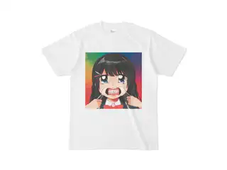 マウスオープナーで歯を見せる月ノ美兎白Ｔシャツ Tシャツ - S - カラーの公式画像