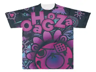 本間ひまわり オリジナル フルグラフィックTシャツ くろわりさん - XL - 両面印刷の公式画像