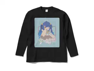 天宮こころ の胸ぷりロングスリーブTシャツ ロングスリーブTシャツ - M - ブラック（ブラウン-ハーフツイン）