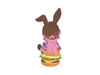ロボ子さん うさみみステッカー 背面ステッカー - 160 x 160 (mm)の公式画像