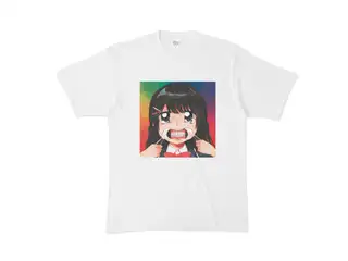 マウスオープナーで歯を見せる月ノ美兎白Ｔシャツ Tシャツ - XL - カラーの公式画像