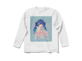 天宮こころ の胸ぷりロングスリーブTシャツ ロングスリーブTシャツ - S - ホワイト（ピンク-ハーフツイン）の公式画像