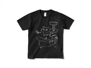 ジルとワトソンのTシャツ ごろごろ黒Tシャツ - Sの公式画像