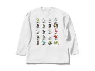 夜見れな オリジナルロングスリーブTシャツ ハト図鑑_白 - Lの公式画像