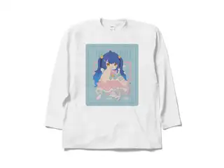 天宮こころ の胸ぷりロングスリーブTシャツ ロングスリーブTシャツ - XL - ホワイト（ピンク-ハーフツイン）の公式画像