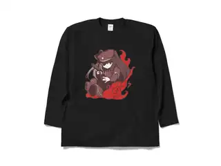夜見れな オリジナルロングスリーブTシャツ 軍服_黒- XLの公式画像