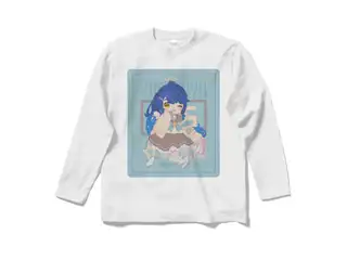 天宮こころ の胸ぷりロングスリーブTシャツ ロングスリーブTシャツ - S -  ホワイト（ブラウン-ポニーテール）の公式画像