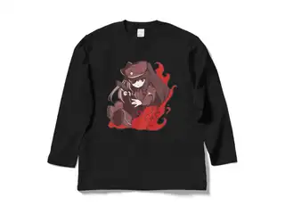 夜見れな オリジナルロングスリーブTシャツ 軍服_黒 - Lの公式画像