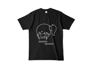 早瀬走 オリジナルカラーTシャツ ぺろりんはやちぇ文字付きTシャツ - L - ブラックの公式画像