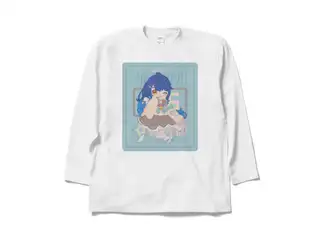 天宮こころ の胸ぷりロングスリーブTシャツ ロングスリーブTシャツ - XL - ホワイト（ブラウン-ポニーテール）の公式画像