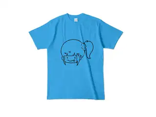 早瀬走 オリジナルカラーTシャツ ぺろりんはやちぇTシャツ - L - ターコイズの公式画像