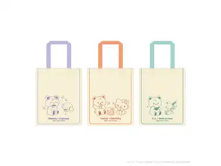 【3SKM×サンリオキャラクターズ】トートバッグ にぱちぃ×こぎみゅんの公式画像