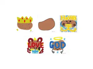 【白雪レイド】 8周年記念グッズ じゃがいもスタンプステッカー（※5枚入り）の公式画像