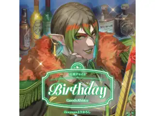 花畑チャイカ誕生日グッズ＆ボイス2025 箔押し缶バッジ&チェキ風カードの公式画像