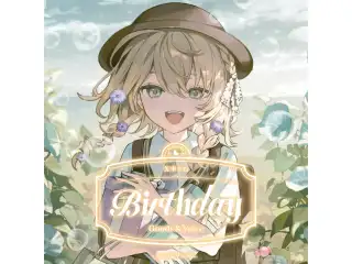 矢車りね誕生日グッズ＆ボイス2026 箔押し缶バッジ&チェキ風カード