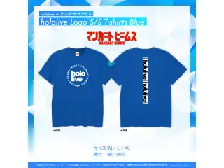hololive x マンガートビームス hololive Logo S/S T-shirts   L (Blue)の公式画像