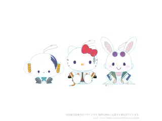 【3SKM×サンリオキャラクターズ】ぬいぐるみマスコット 魁星×ウィッシュミーメルの公式画像
