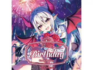 えま★おうがすと誕生日グッズ＆ボイス2026 箔押し缶バッジ&チェキ風カード