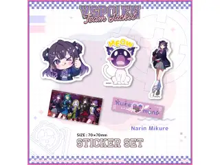 VSPO! EN Team Jacket Series - ステッカーセット 美暮ナリン