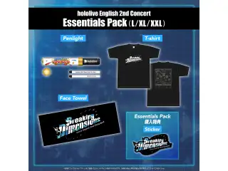 「hololive English 2nd Concert -Breaking Dimensions-」ライブグッズ hololive English 2nd Concert Essentials Pack Lの公式画像