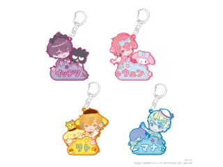 【Oriens×サンリオキャラクターズ】おなまえラバーキーホルダー 緋八マナ×タキシードサムの公式画像