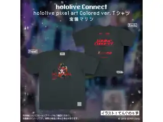 hololive Connect hololive pixel art 3期生 Colored ver. Tシャツ 宝鐘マリン Mの公式画像