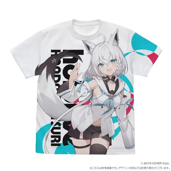ホロライブ神田祭 フルグラフィックTシャツ 白上フブキ 通常衣装ver. ／XLの共通画像