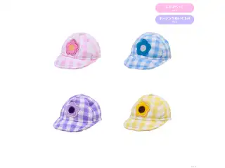 【なついろスタイル】にじぱぺギンガムキャップ パープル【にじいろクローゼット】の公式画像