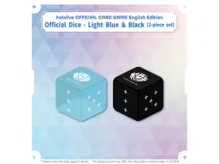 hololive OFFICIAL CARD GAME English Edition Official Dice Light Blue ＆ Black  (2-piece set)の公式画像