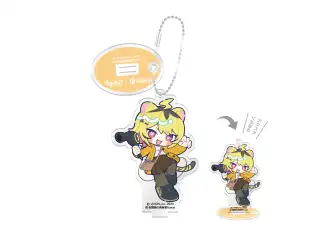 あおぎり高校 秋葉原の美容室『fuwat』コラボグッズ アクリルスタンドキーホルダー うる虎がーる
