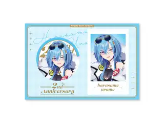 あおぎり高校 春雨麗女 2周年記念グッズ チェキ風カード＆缶バッジセット