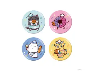 【ゆかいなパンやさん】刺繍缶バッジ【にじりとる】 【ゆかいなパンやさん】刺繍缶バッジ マラカスおばけ【にじりとる】